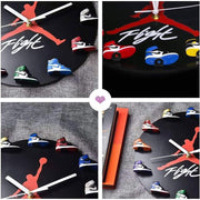3D Sneaker Wall Clock – Decorative Basketball Shoe Clock Gift for Boys & Girls (White)