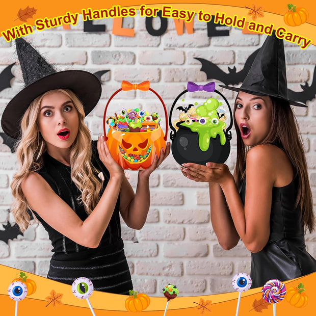 Halloween Gift Bags – Reusable Cauldron Zip Bags with Handles for Party Treats