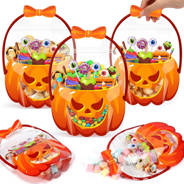 Halloween Gift Bags – Reusable Cauldron Zip Bags with Handles for Party Treats
