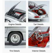 1:24 300SL Diecast Vintage Car – Alloy Model with Lights, Music & Openable Doors