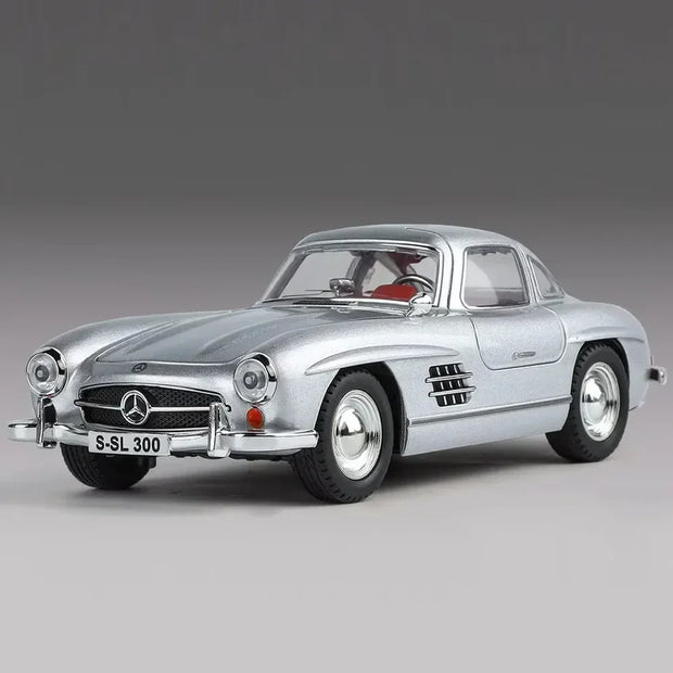 1:24 300SL Diecast Vintage Car – Alloy Model with Lights, Music & Openable Doors